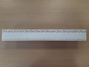 Карниз прямой 2р / 1,5 м / БЕЛЫЙ С ЗОЛОТОМ / АЖУР