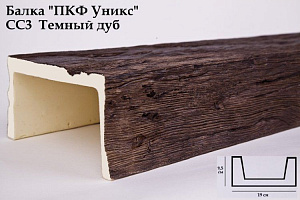 Балка Уникс СС3 Темный Дуб 
