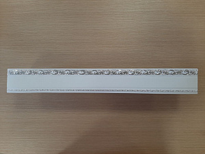 Карниз прямой 2р / 2,5 м / БЕЛЫЙ С ХРОМОМ / АЖУР