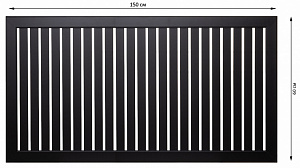 ЭКРАН для радиатора РЕЕЧНЫЙ DELUXE 150*60 черный 