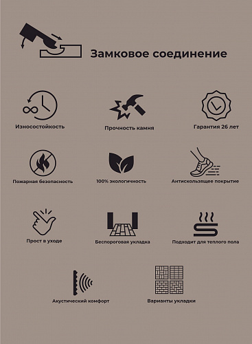Виниловый SPC Ламинат ХАУС ГМ88056 Дуб Латте Классика