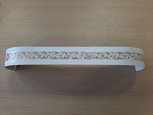 Карниз с поворотом 2р / 2,0 м / БЕЛЫЙ С ЗОЛОТОМ / КРУЖЕВО