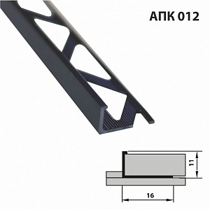 Профиль под плитку АПК 012.2500  (01-серебро)